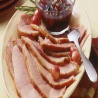 Slow-Cooker Ham with Currant-Cherry Sauce_image