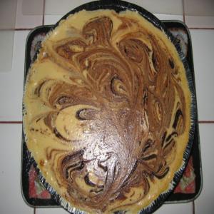 Fudge-Bottom Chocolate Marbled Coffee Cheesecake_image