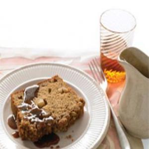 Apple Quick Bread with Oatmeal-Walnut Crumble and Caramel Sauce_image