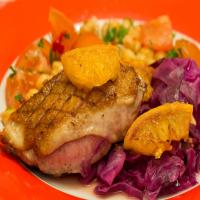 Duck L'orange With Braised Red Cabbage_image