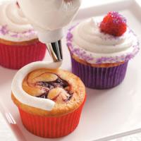 Raspberry Swirl Cupcakes image