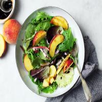 Peach Salad With Balsamic Dressing image