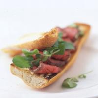 Steak Sandwiches with Horseradish Mustard Butter and Watercress_image