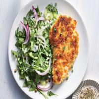 This Crispy Chicken Milanese With a Simple Side Salad Takes Just 20 Minutes to Make_image