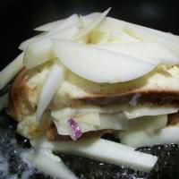 Apple-Gruyere French Toast With Red Onion image