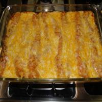 Cottage Cheese Cheddar Enchiladas With Taco Sauce image