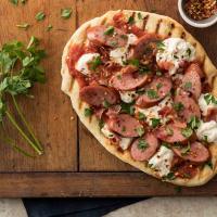 Grilled Burrata Pizza with Hillshire Farm® Smoked Sausage_image