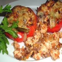 Felicity's Chicken Stuffed Red Bell Peppers_image