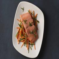 Poached Salmon with Tangy Asian Vegetables image