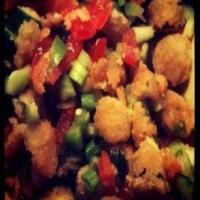 Fried Okra Salad -- YUM! image