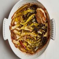 Slow-Cooked Scallions with Ginger and Chile Recipe image