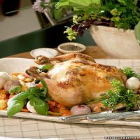 Whole Roasted Chicken with Goat Cheese and Sage_image
