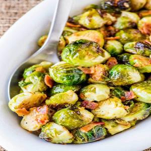 Maple Bacon Brussels Sprouts - Homemade Hooplah_image