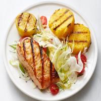 Grilled Salmon and Polenta with Fennel Salad_image