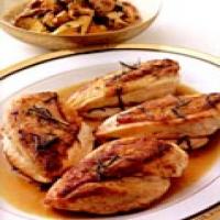 Chicken Breasts with Rosemary and Chanterelles and Roasted Garlic Potatoes image