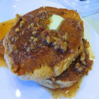 Apple Pancakes with Amaretto Pecan Syrup image