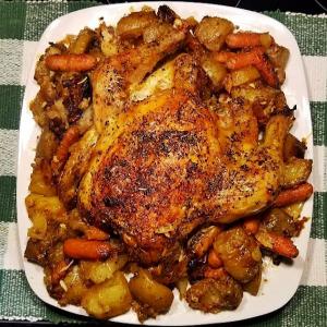 Olive Oil Herb Roasted Chicken and Veggies_image