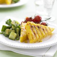 Griddled polenta with corn & green salsa image