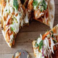 Indian Butter Chicken Naan Pizza with Lime & Peanut Slaw image