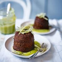 Chocolate lime fondants with candied lime peel image