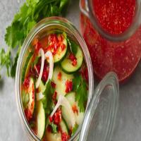 Fresh Sriracha Refrigerator Pickles image