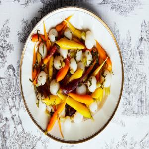 Tender Carrots and Turnips with Mint Dressing image