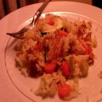 Crunchy Buttered Rice with Carrots and Parmesan Zucchini image