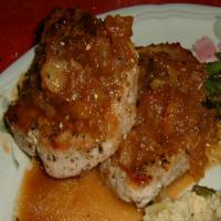 Pork Chops With Golden Applesauce image