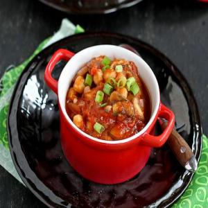 Spiced Mushroom, Chickpea & Tomato Stew Recipe {Vegetarian, Vegan}_image