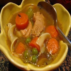 Lazy Slow Cooker Creamy Chicken Noodle Soup_image
