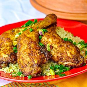 Baked Moroccan Chicken with Pistachio Lemon Couscous_image