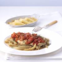 Sea Bass and Spicy Tomato Sauce Over Braised Fennel_image