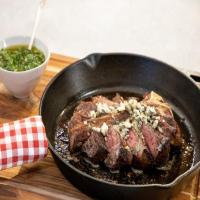 Porterhouse Steak with Brown Butter, Blue Cheese and Chimichurri image
