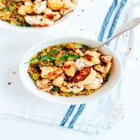 Curried Coconut Quinoa and Greens with Roasted Cauliflower_image