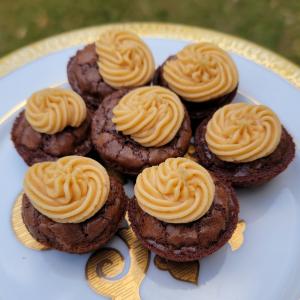 Brownie Bites with Peanut Butter Frosting image