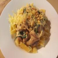 Penne With Chicken and Spinach and Mushroom image