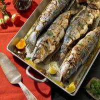 Fish Stuffed With Herbs, Walnuts and Pomegranate_image