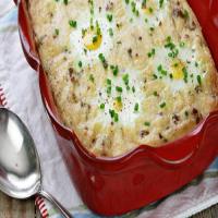 Sausage and Grits Casserole with Baked Eggs_image
