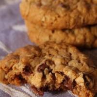 chocolate chip oat cookies image