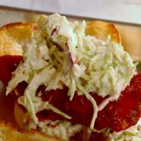 Buffalo Chicken Sandwich with Blue Cheese Slaw_image