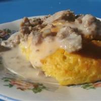 Restaurant Style Sausage Gravy and Biscuits image