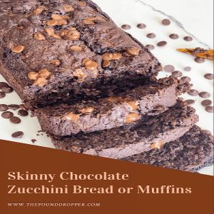 Skinny Chocolate Zucchini Loaf or Muffins - Pound Dropper_image