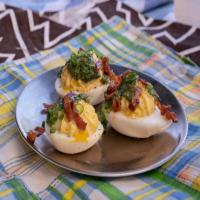 Deviled Eggs with Bacon and Hot Sauce image