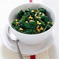 Spinach with pine nuts & garlic image
