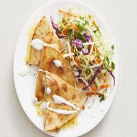 Chicken and Pepper Jack Quesadillas with Cilantro Slaw image
