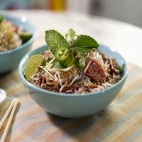 Quick and Easy Beef and Rice Noodle Soup image