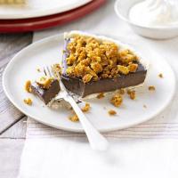 Chocolate tart with honeycomb image