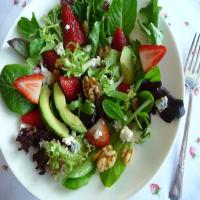 Strawberry Avocado Salad With Field Greens_image