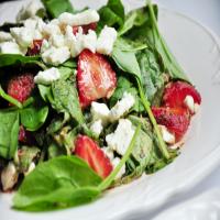 Delicious Easy Spinach and Strawberry Salad With Feta image