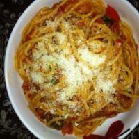 Tomato and Spinach Spaghetti image